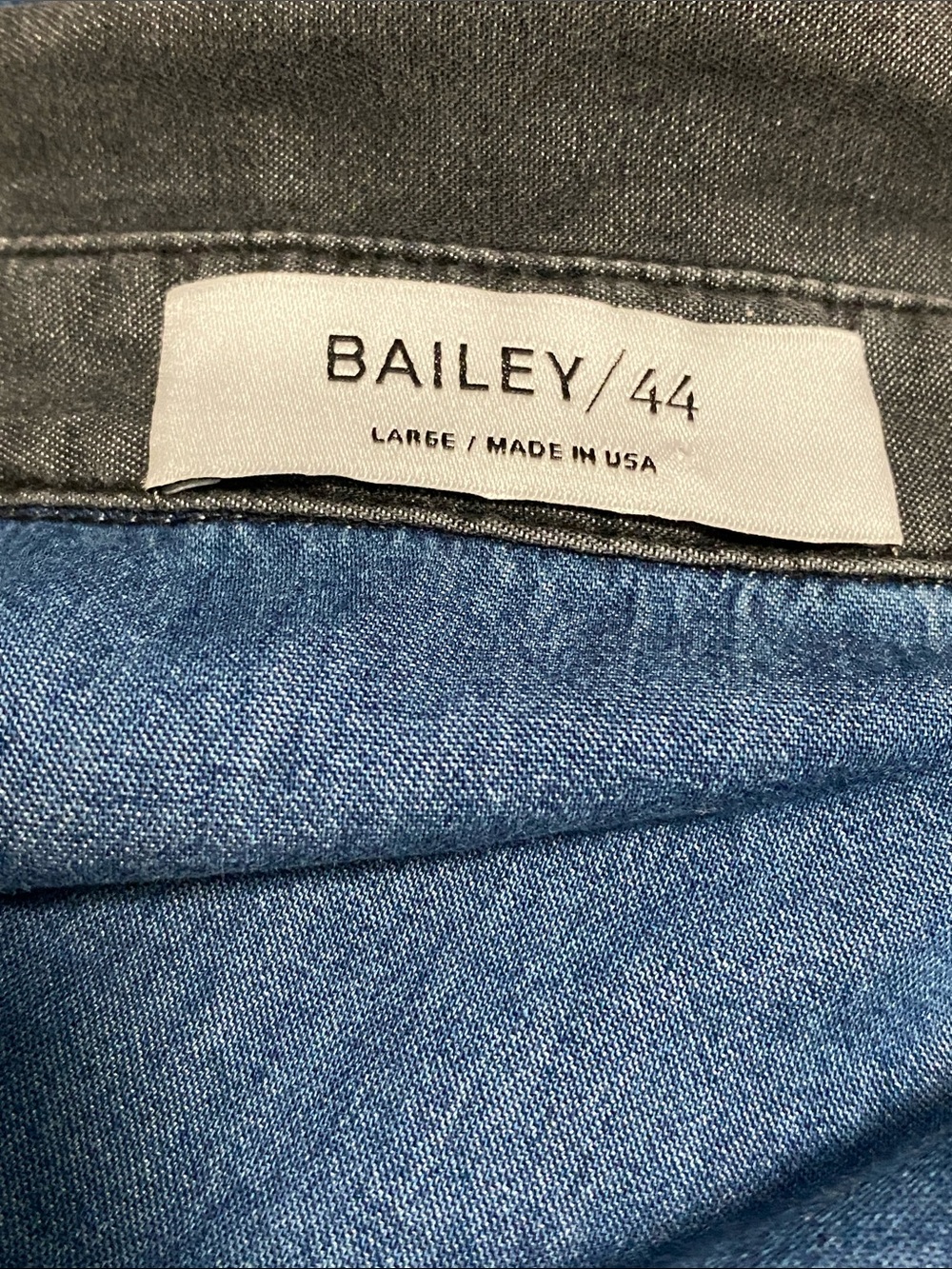 BAILEY/44 Super Soft Denim Tie-Waist Shirt Dress - Blue Size Large! - Picture 10 of 11